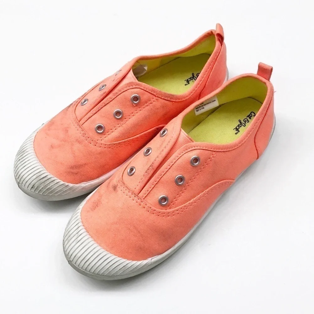 Cat & Jack neon orange sneakers for girls